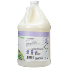 Ginger Lily Farms Botanicals hand soap close-up showing creamy lather and moisture.