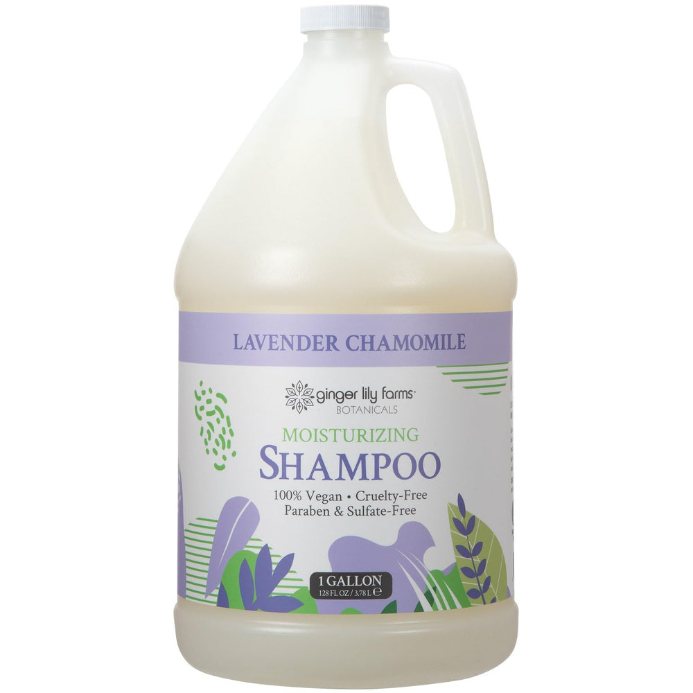 Ginger Lily Farms Botanicals moisturizing shampoo bottle pour for smooth, hydrated hair