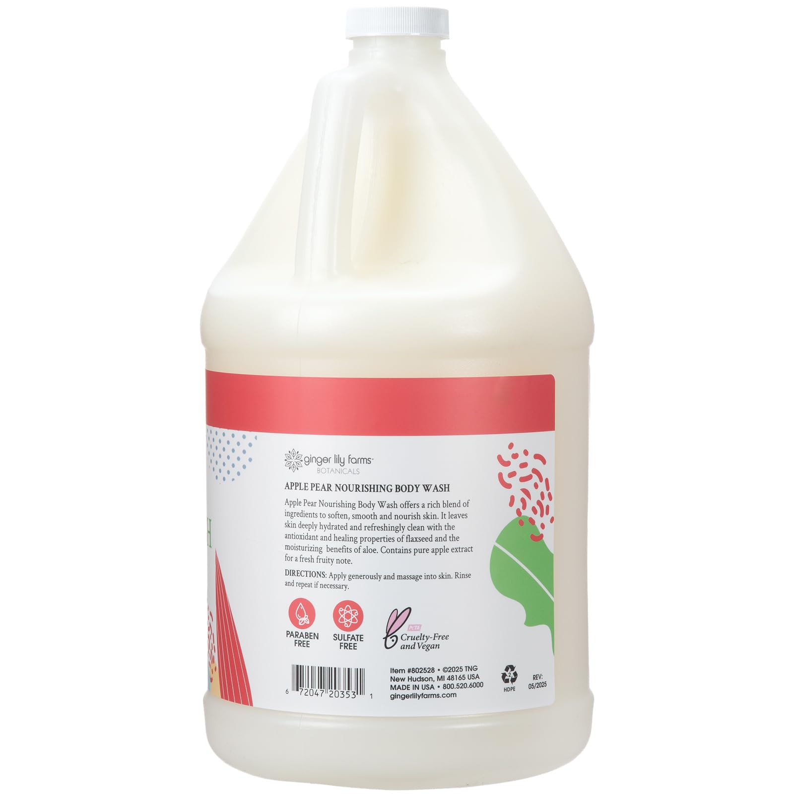 Creamy lather from Ginger Lily Farms Botanicals Nourishing Body Wash with Apple Pear aroma
