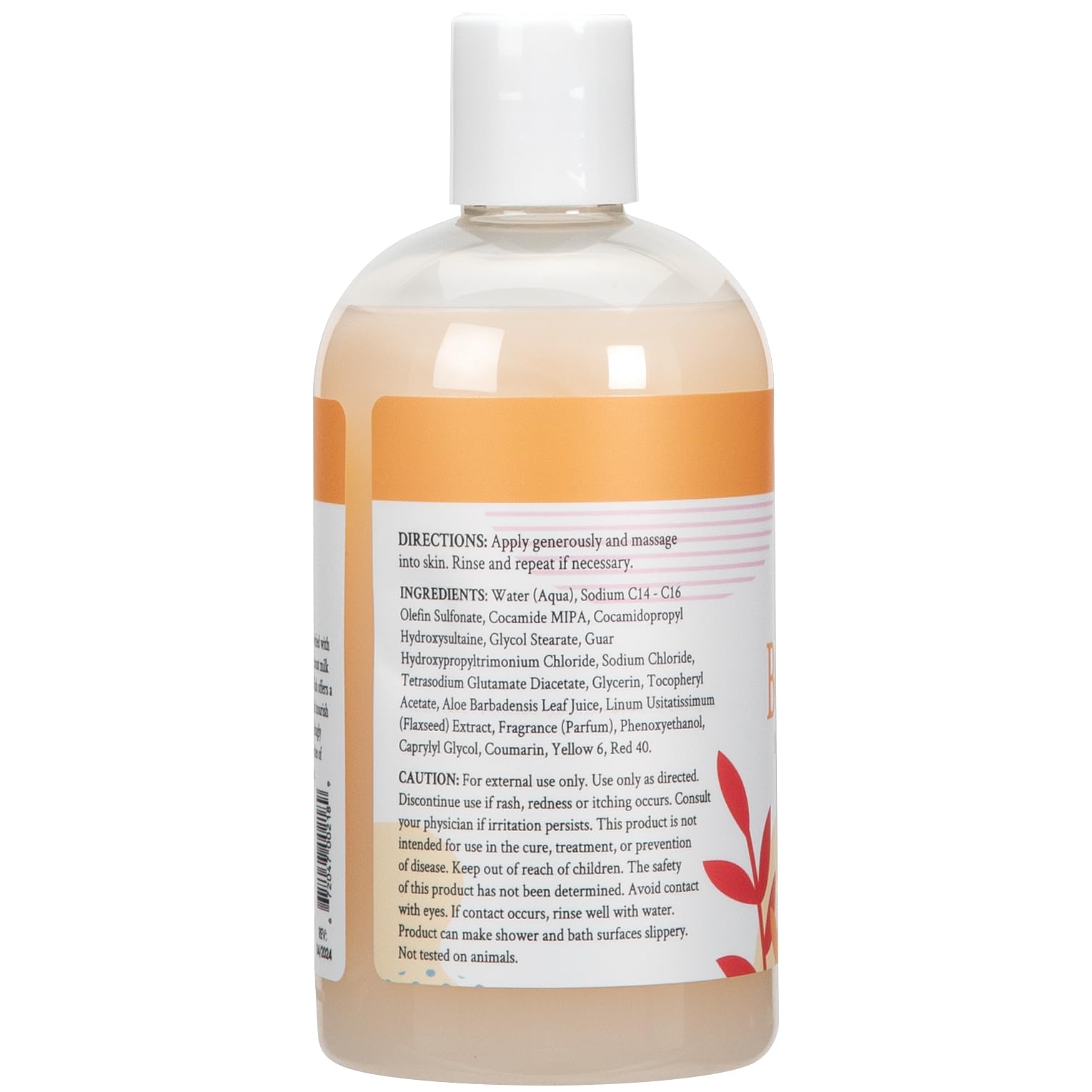 Ginger Lily Farms Nourishing Body Wash label closeup highlights vegan and cruelty-free credentials