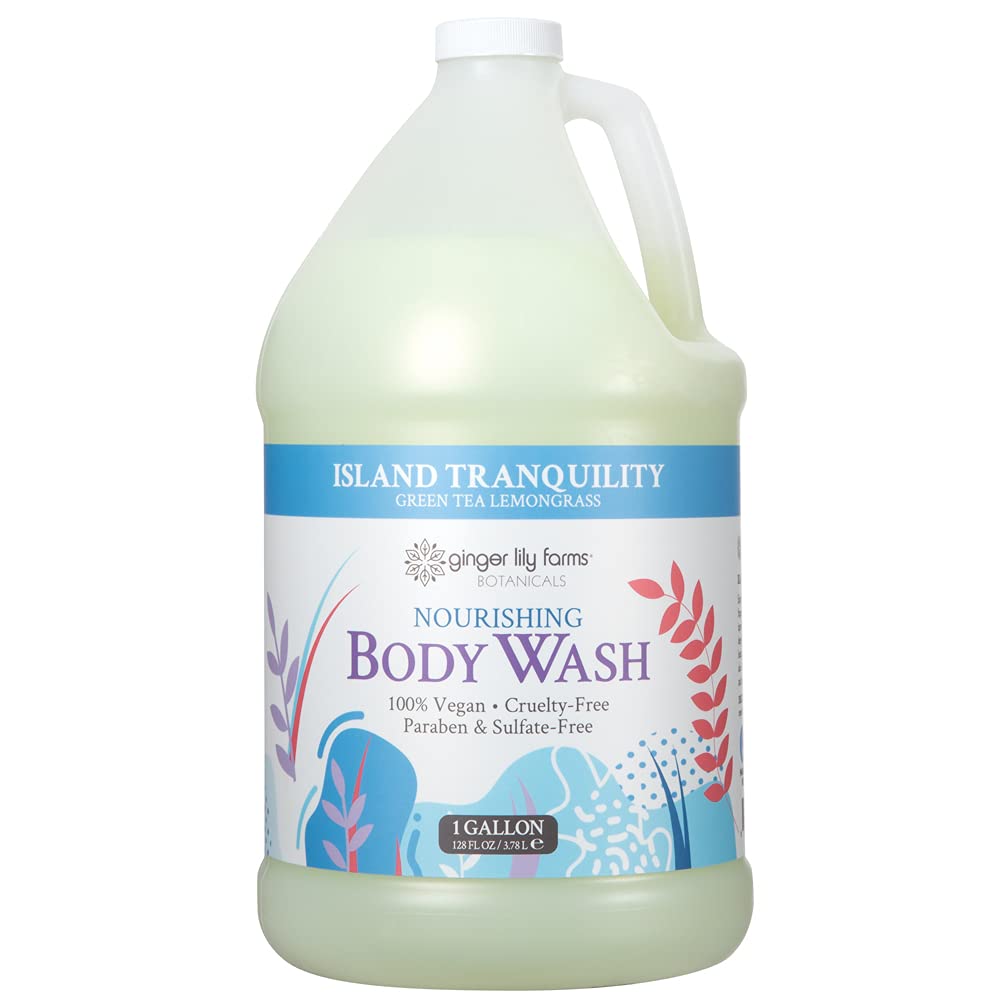 Creamy lather close-up from Ginger Lily Farms Nourishing Body Wash for moisturizing foam.