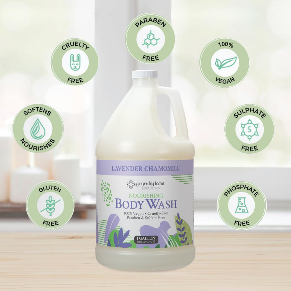 Key ingredients list from Ginger Lily Farms Botanicals Nourishing Body Wash