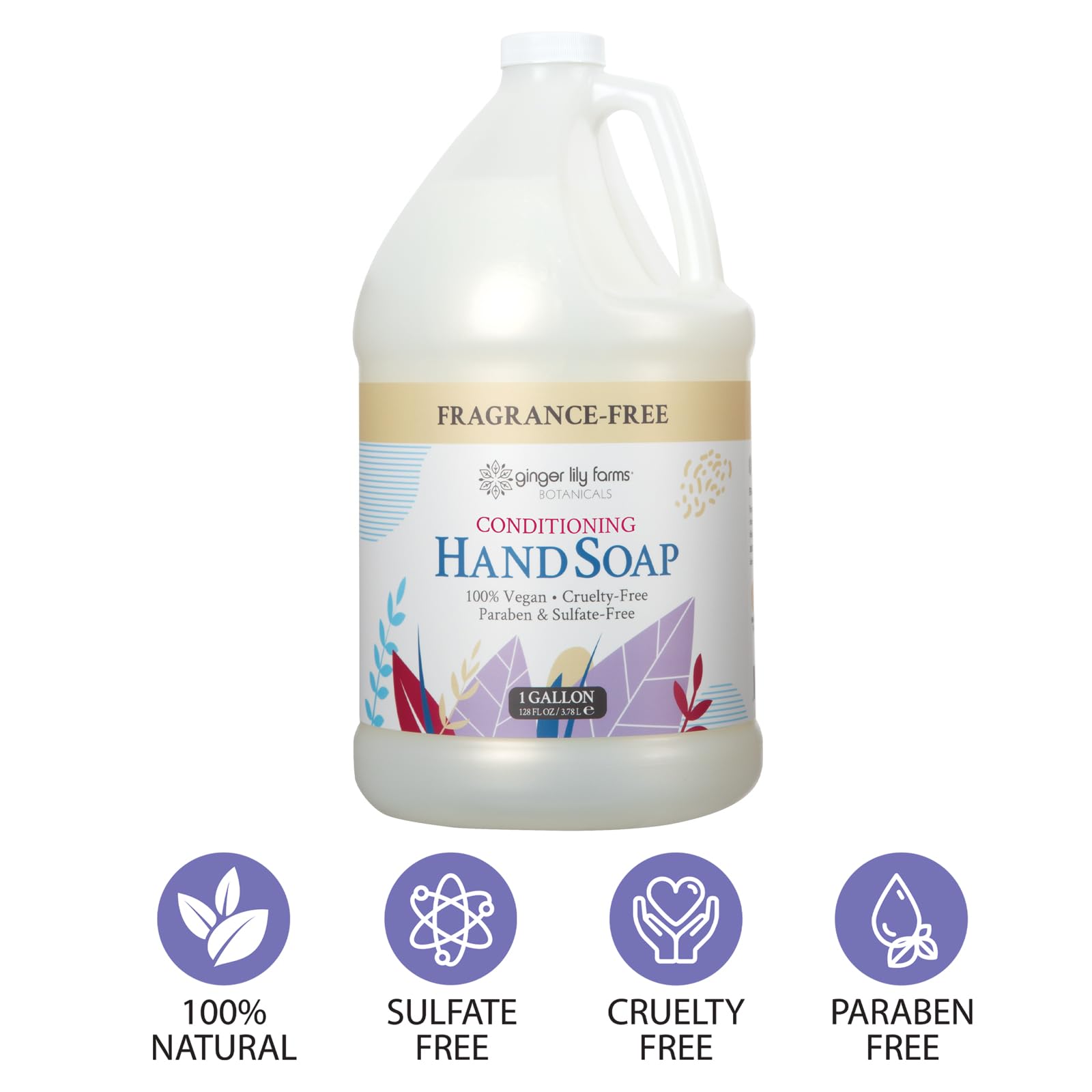 Ginger Lily Farms Botanicals refill-size container signaling cost-saving use