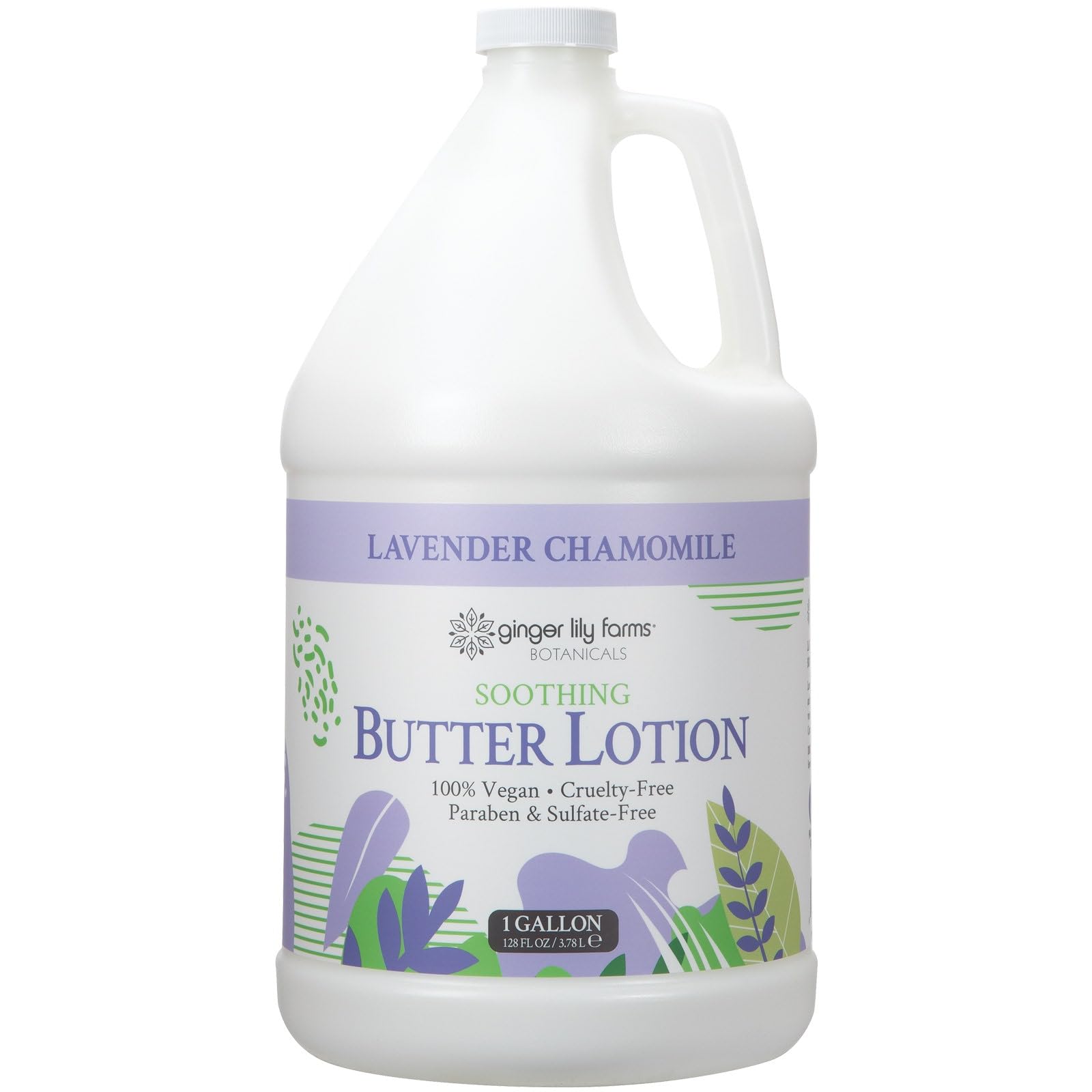 Ginger Lily Farms Botanicals soothing butter lotion bottle pour delivers quick hydration and silky skin