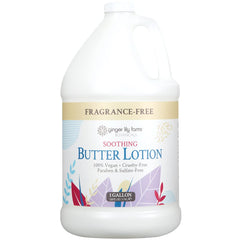 Ginger Lily Farms Botanicals Soothing Butter Lotion refill gallon providing deep hydration for dry skin.