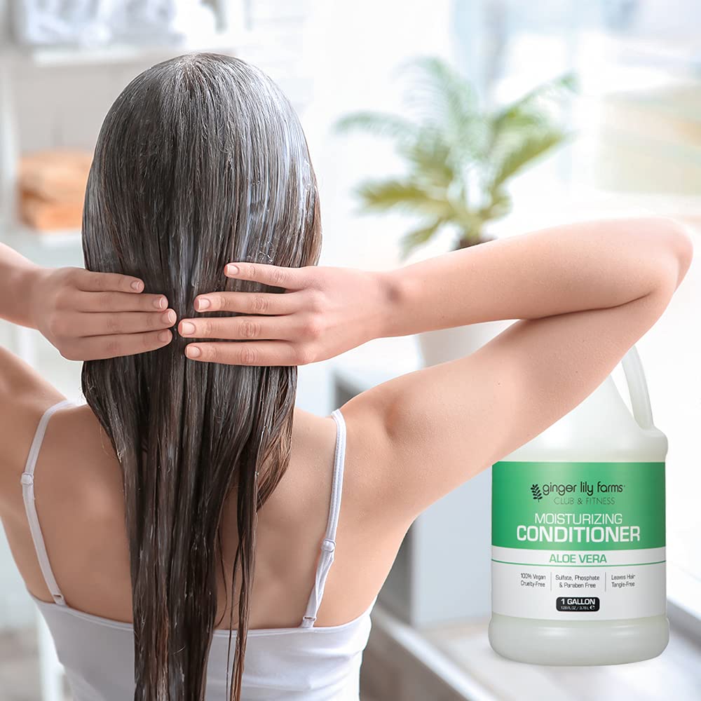 Ginger Lily Farms bulk refill bottle supports spa or salon refilling while keeping hair soft