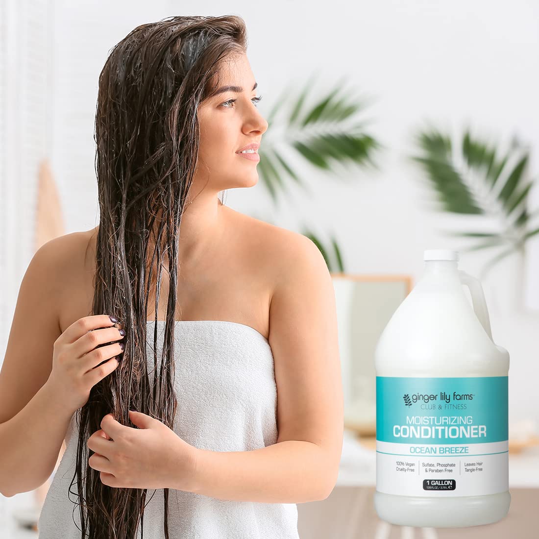 Envase recargable de 1 galón para Ginger Lily Farms Club y Fitness.