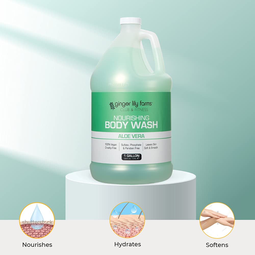 Dispensador recargable de Ginger Lily Farms Club y Fitness para gimnasios.