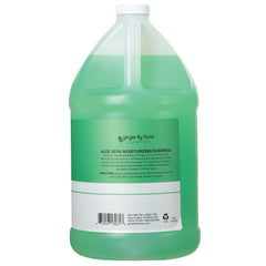 Ginger Lily Farms label closeup highlights Aloe Vera scent for soothing washes