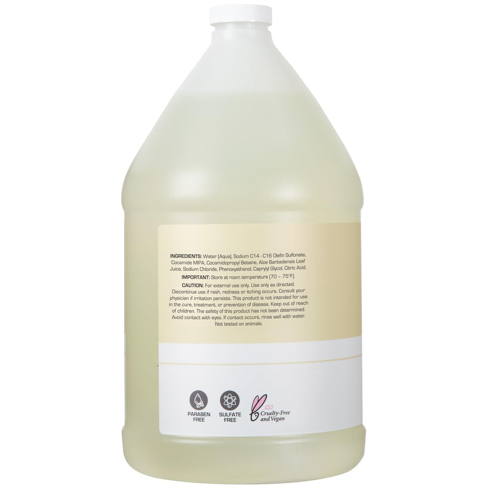 Ginger Lily Farms Club & Fitness 1-gallon refill bottle emphasizes economical, eco-friendly locker room refills.