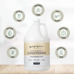 Ginger Lily Farms vegan cruelty-free label on conditioner