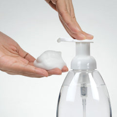 Ginger Lily Farms clear bottle design lets you see soap levels at a glance.
