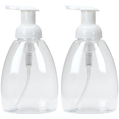 Ginger Lily Farms foaming soap dispenser with clear bottle and white pump for easy monitoring.
