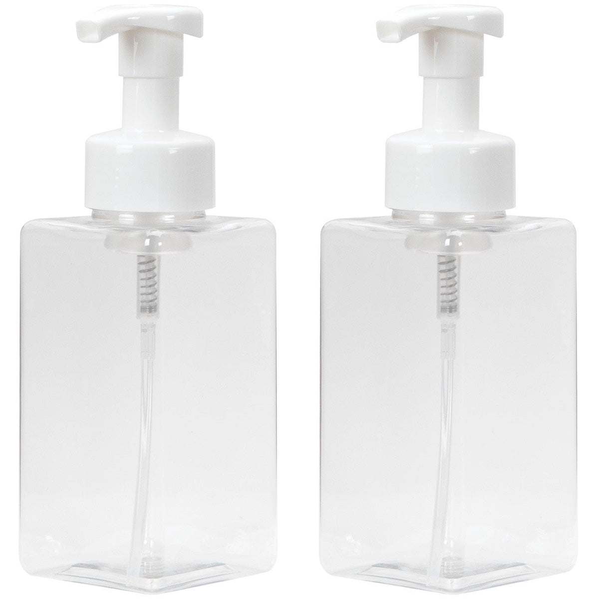 Ginger Lily Farms foaming soap dispenser in clear bottle with white pump for easy handwashing.