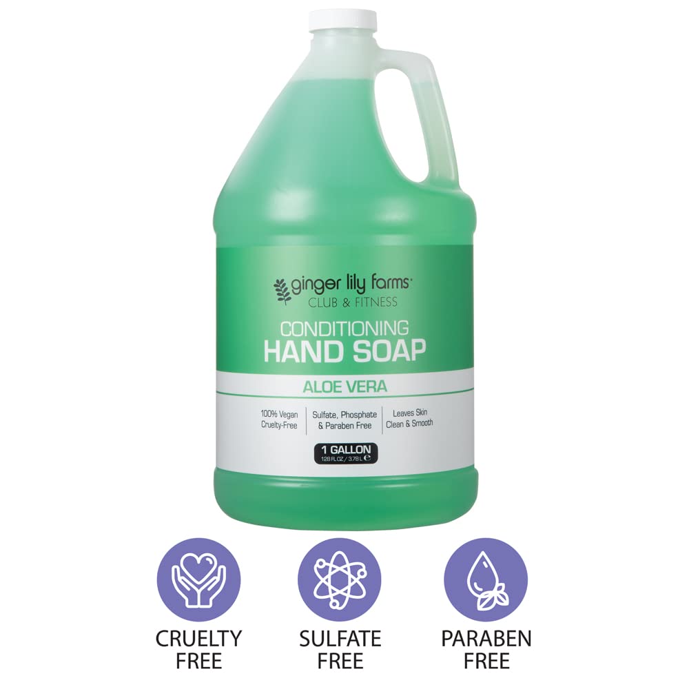 Aroma suave de aloe vera con Jabón Ginger Lily Farms en cada lavado.