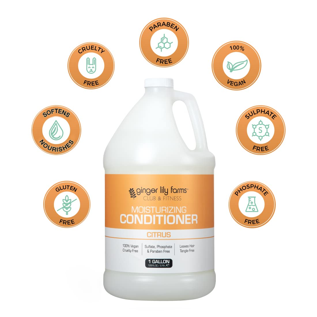 Ginger Lily Farms packaging with vegan PETA-label signals cruelty-free care