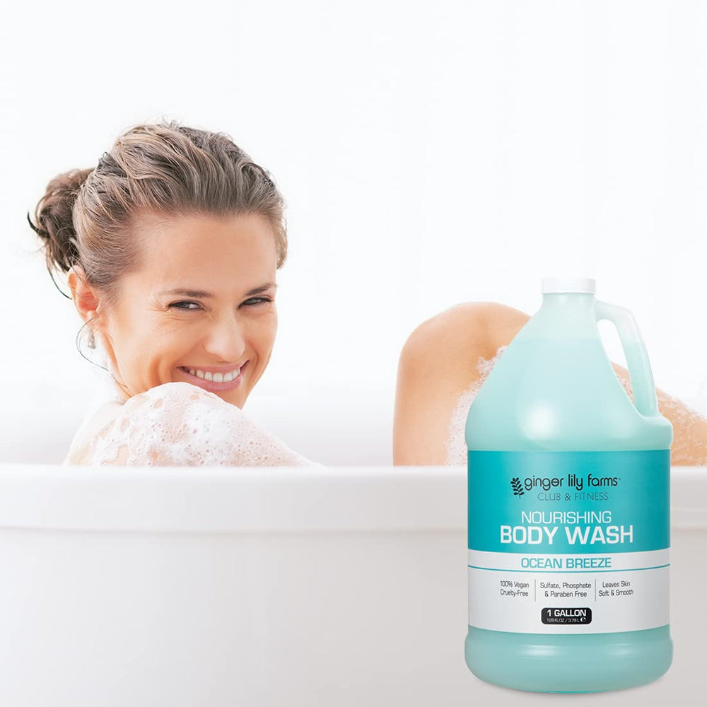 Ginger Lily Farms rich creamy lather shown on skin
