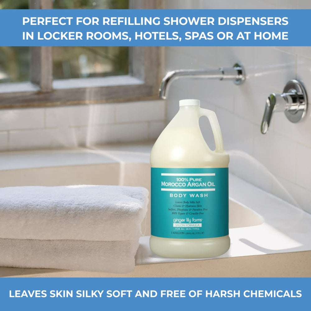 Ginger Lily Farms daily-use bottle highlights argan oil fragrance for your routine