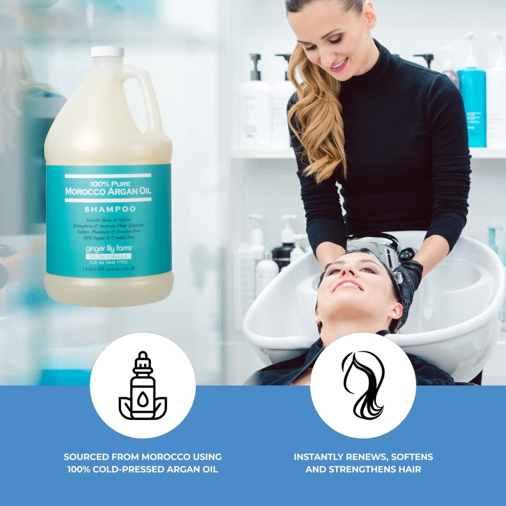 Ginger Lily Farms gallon refill packaging promotes eco-friendly refills.