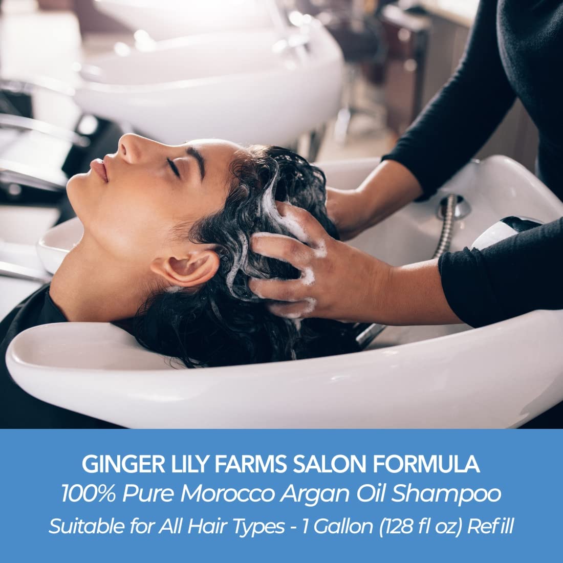 Ginger Lily Farms shampoo closeup reveals creamy texture and moisture.