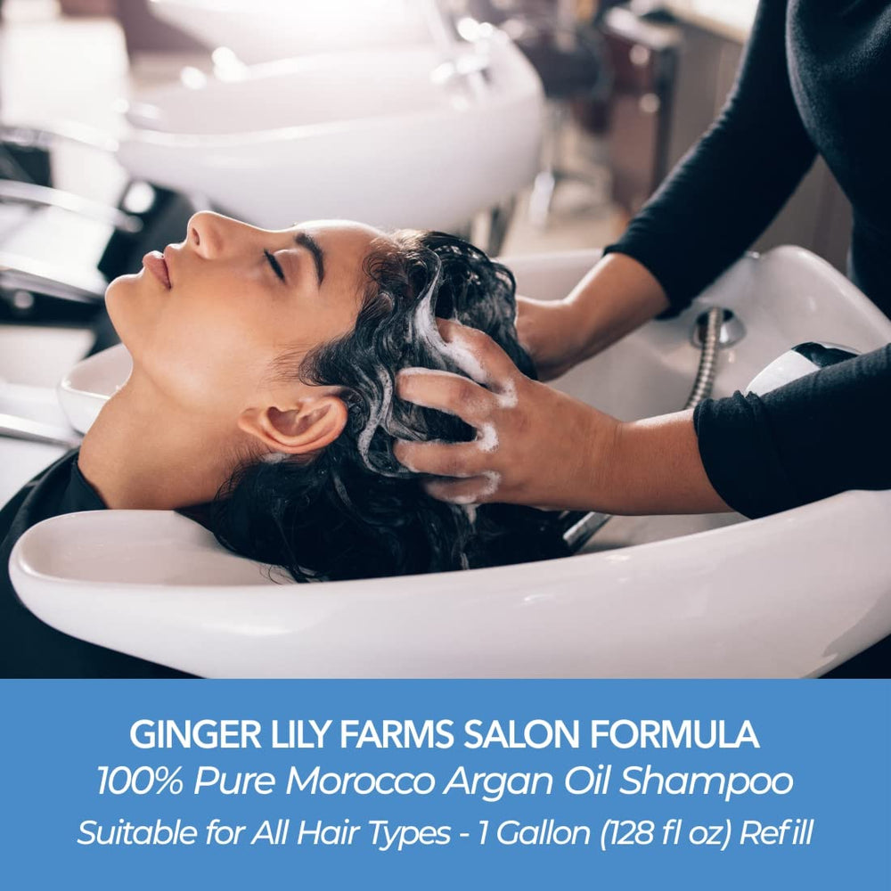 Ginger Lily Farms shampoo closeup reveals creamy texture and moisture.