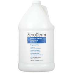 Ginger Lily Farms Zeroderm conditioner bottle showing fragrance-free hydration for all hair types