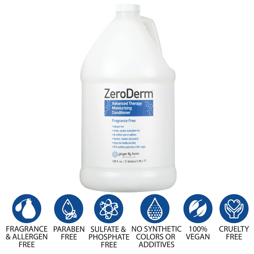 Ginger Lily Farms Zeroderm gallon refill demonstrating eco-friendly packaging and cost efficiency