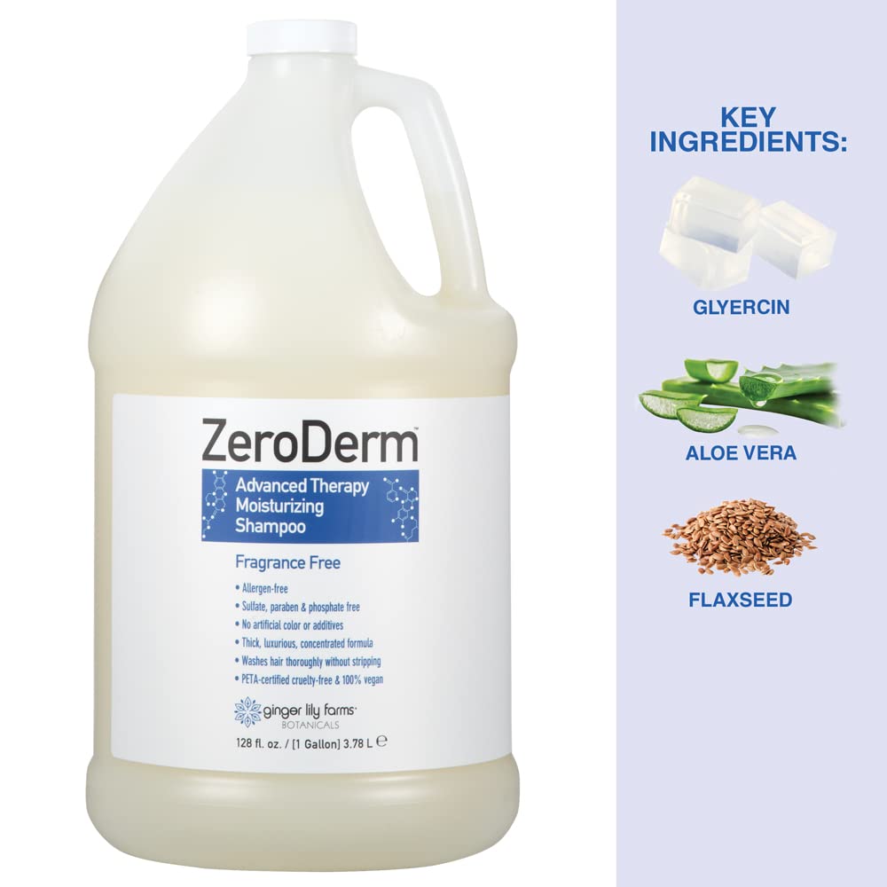 ZeroDerm lather demonstrating rich cleansing foam from Ginger Lily Farms.