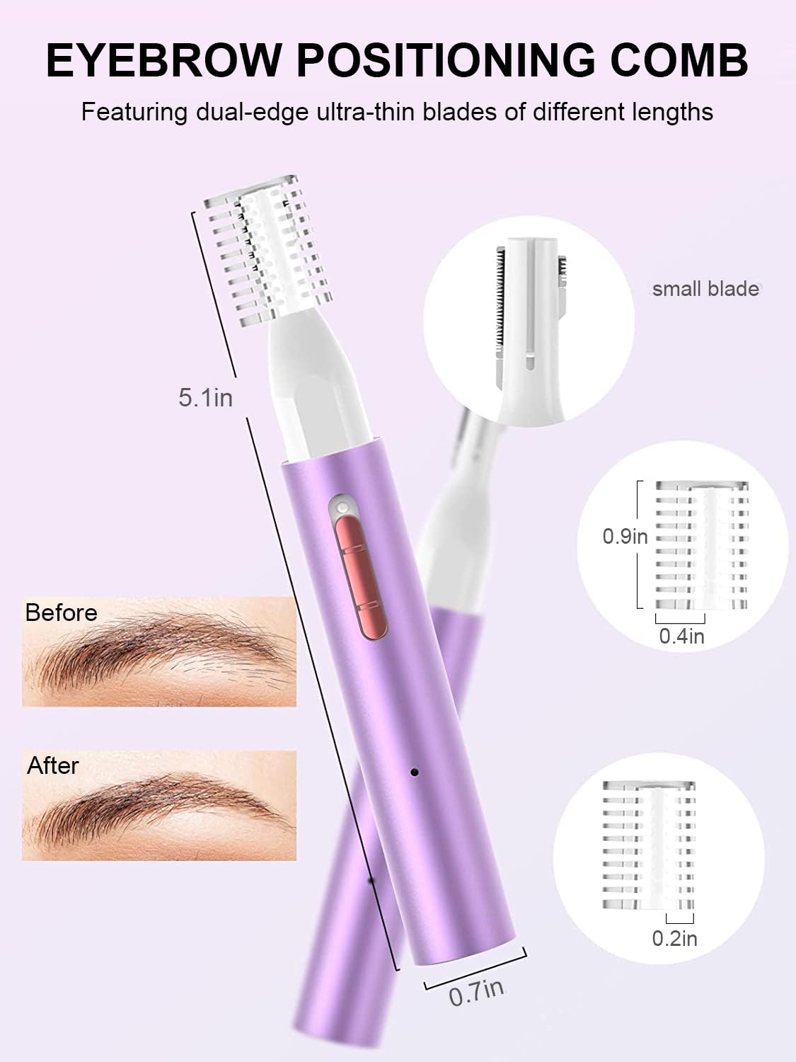 Ginity dual-edge blades with 360° rotation provide efficient trimming.