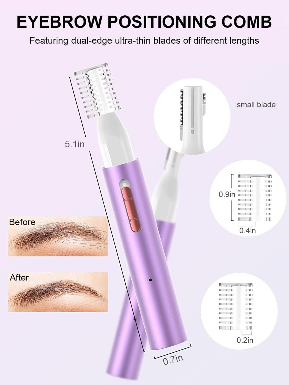 Ginity dual-edge blades with 360° rotation provide efficient trimming.