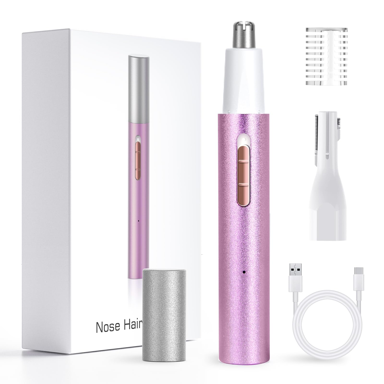Ginity LED Display nose and ear trimmer offers precise grooming with clear visibility.