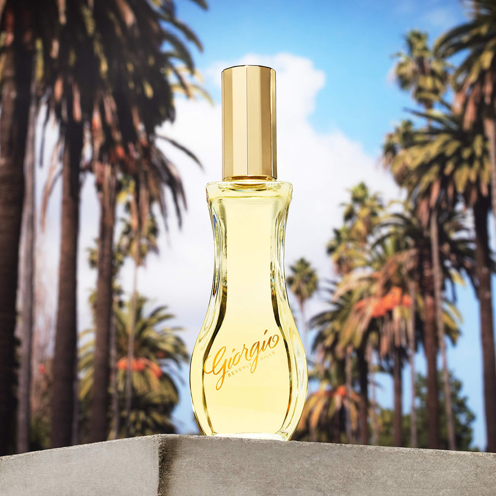 Giorgio Beverly Hills Women EDT bottle in hand for on-the-go spritz.