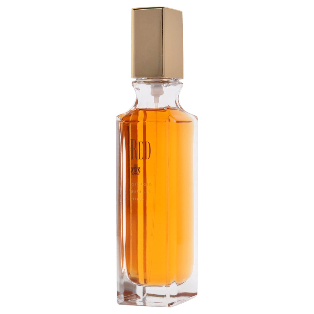 Giorgio Beverly Hills Women EDT amber hue bottle evokes warmth.