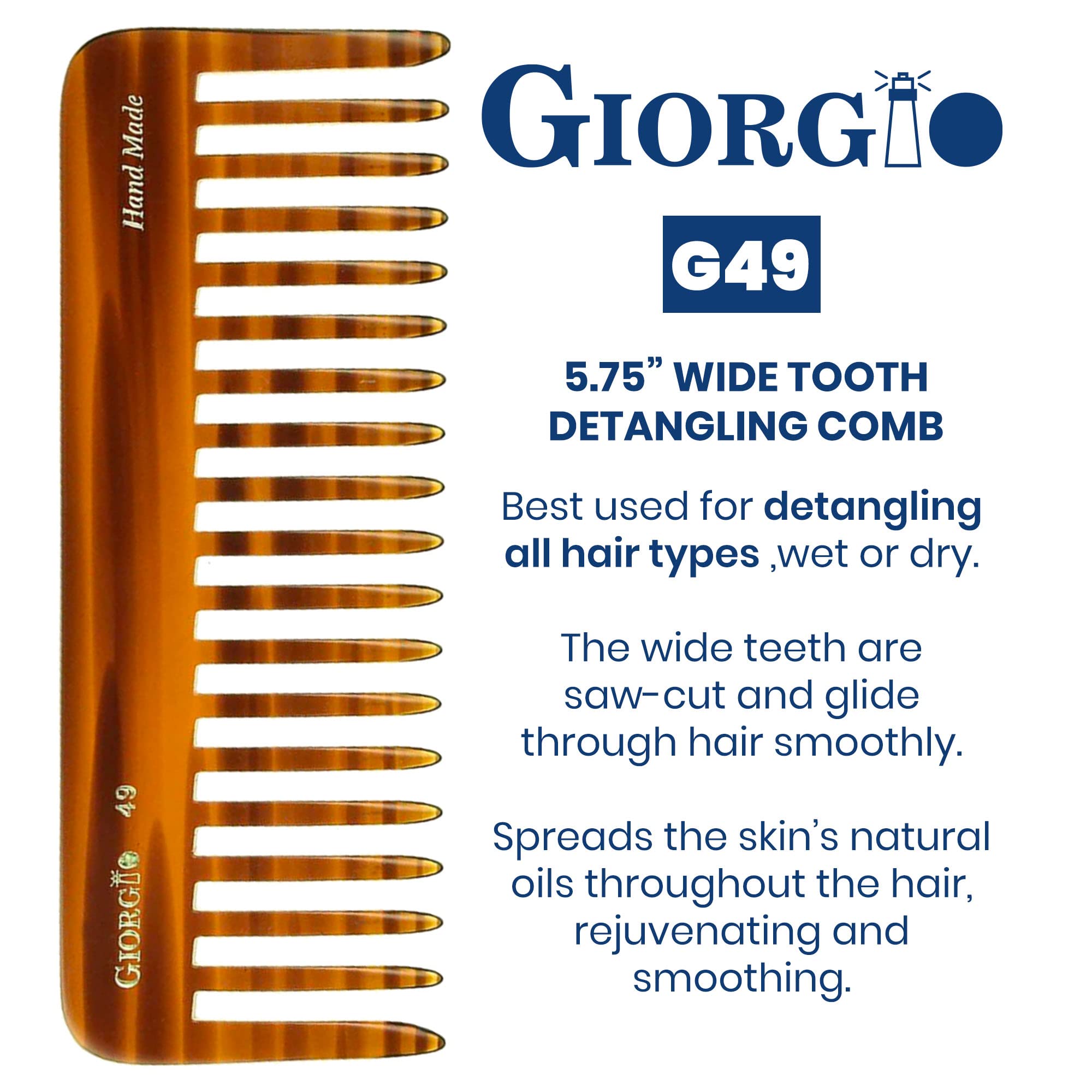 GIORGIO G49 beard detangler for easy beard and mustache grooming.