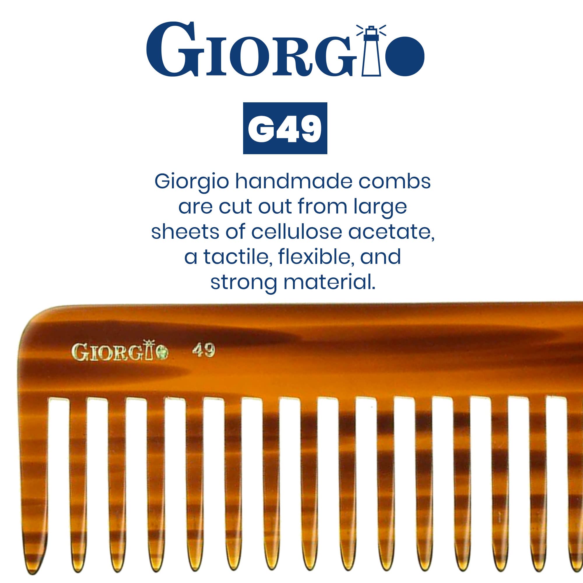 GIORGIO G49 detangles wet and dry hair during shower routines.