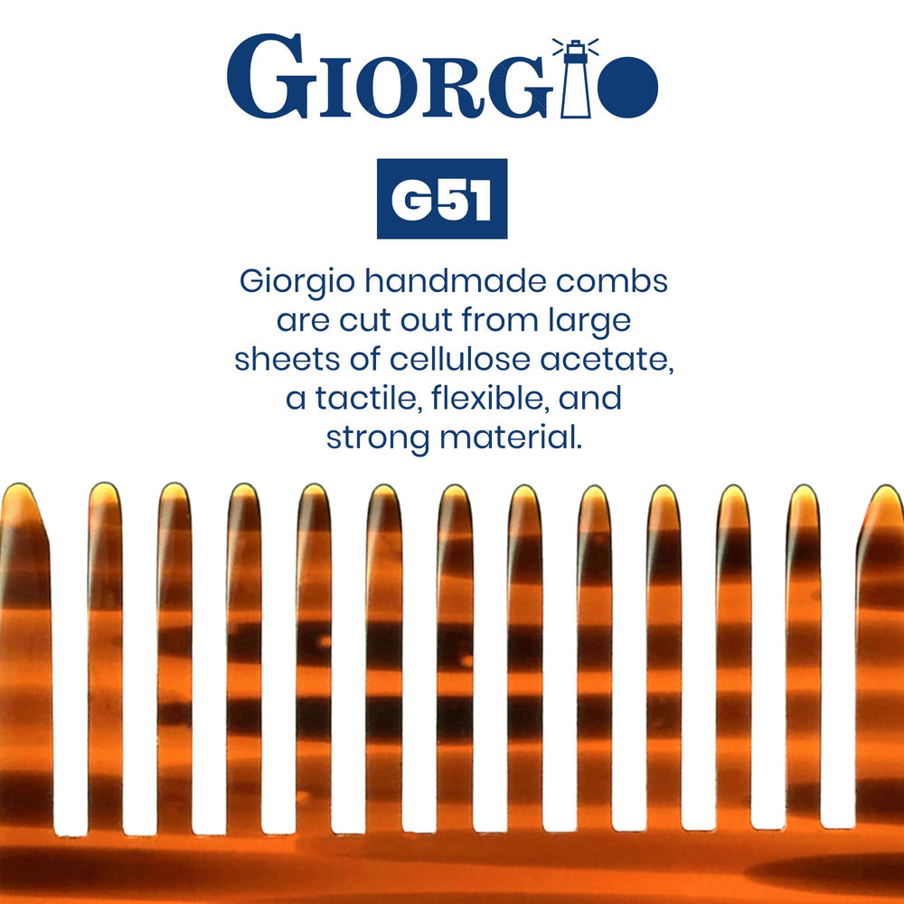Giorgio G51 styling beard and hair for a neat, controlled look.