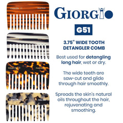 Giorgio G51 detangler ideal for thick curly hair detangling without breakage.