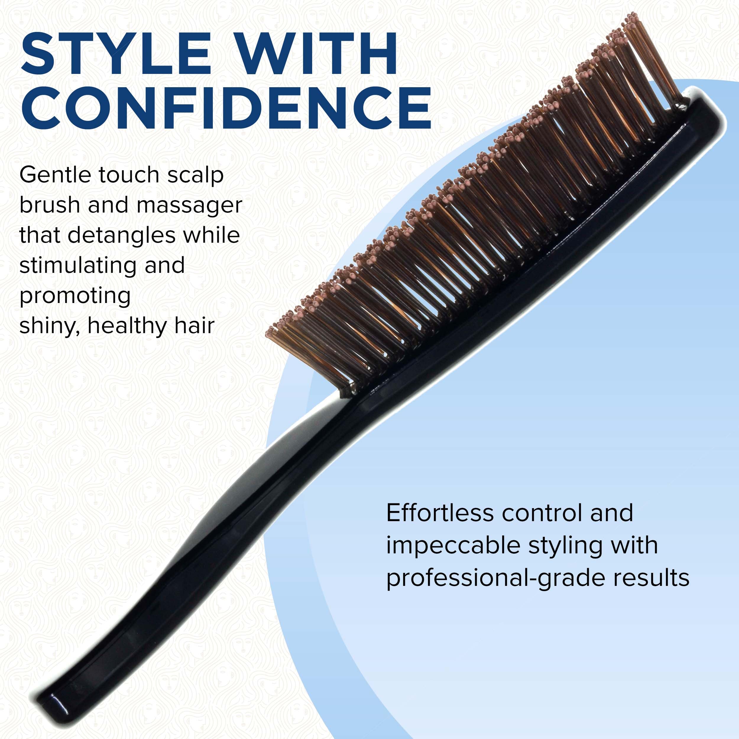 Giorgio Gentle Mini Brush showing scalp-stimulation feature for circulation.