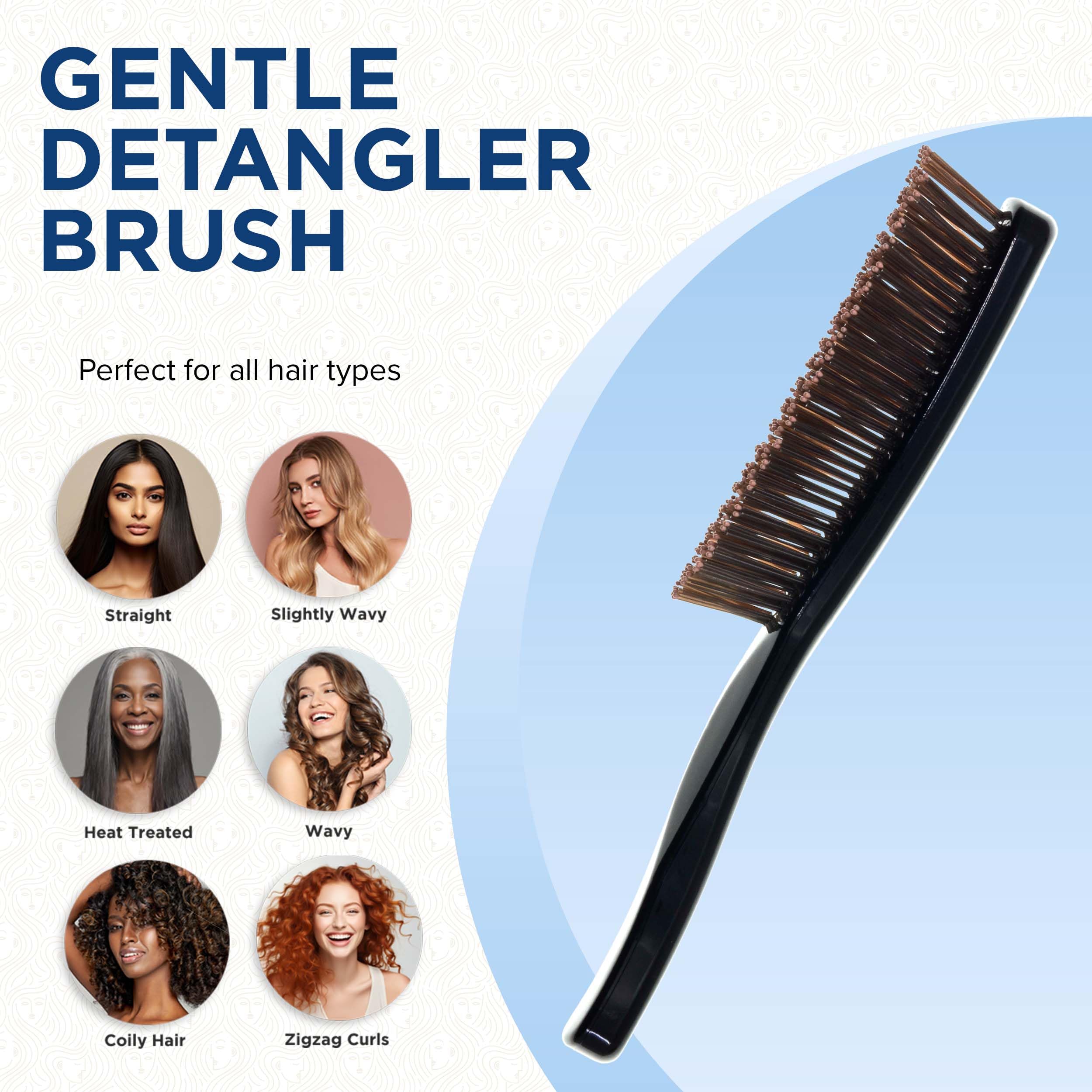Giorgio Gentle Mini Brush in compact travel size with ergonomic handle.