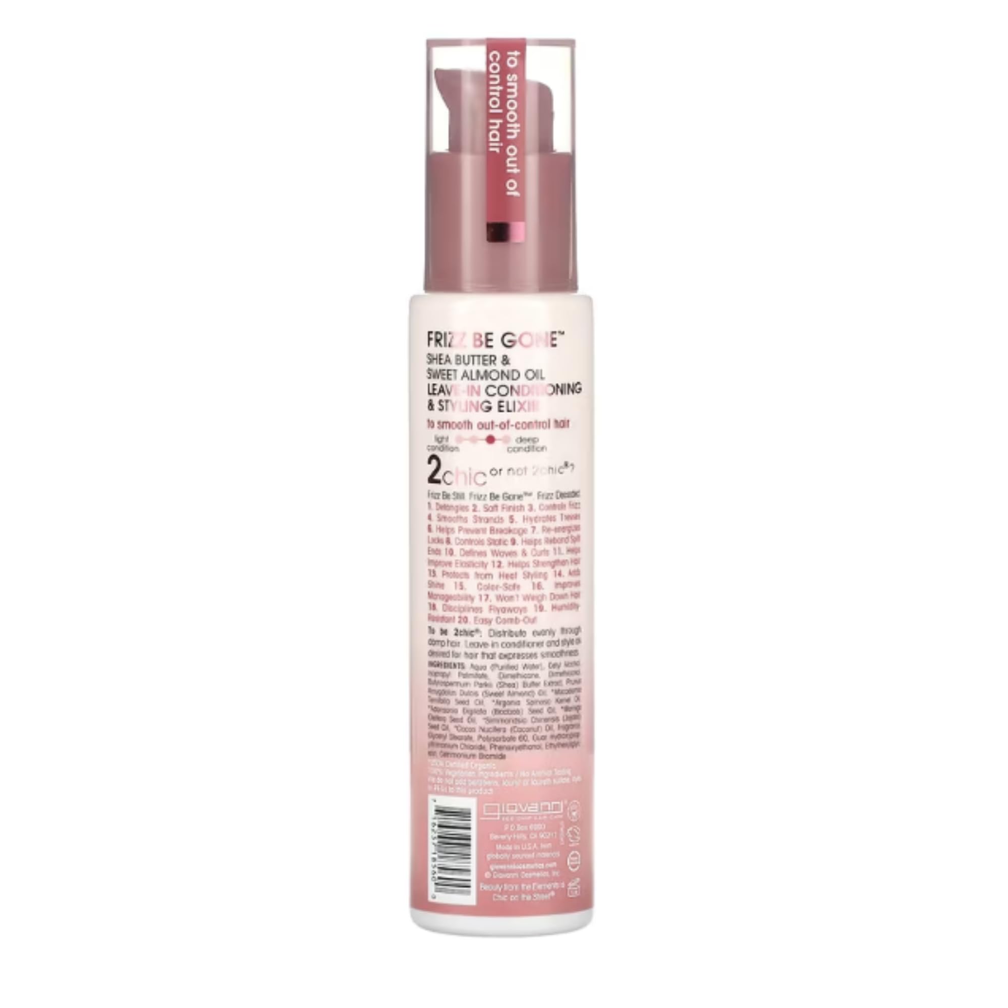 GIOVANNI 2chic Elixir: cabello liso y sedoso con uso diario.