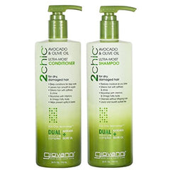 Giovanni 2Chic Ultra-Moist Avocado Shampoo Bottle delivers deep hydration for dry hair.