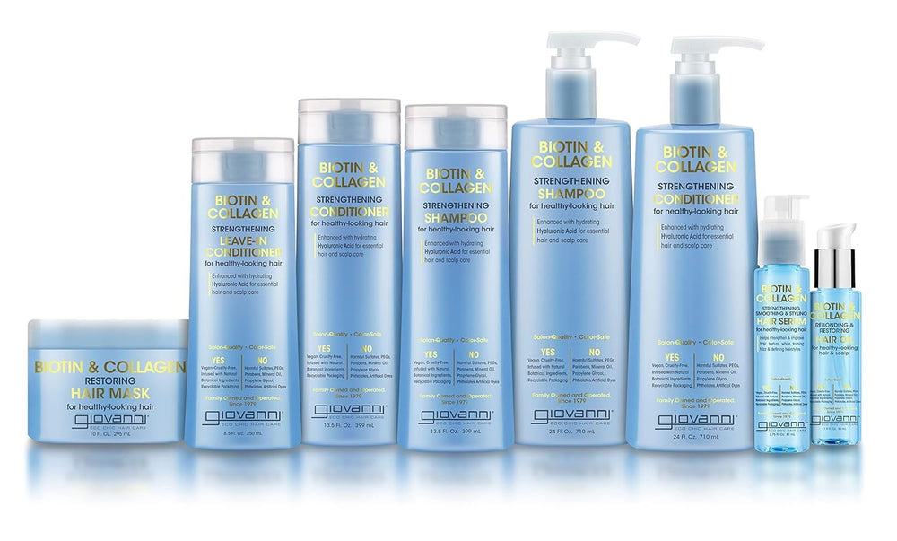 Giovanni Biotina y Colágeno Champú: vegano y libre de crueldad para cabello sano.