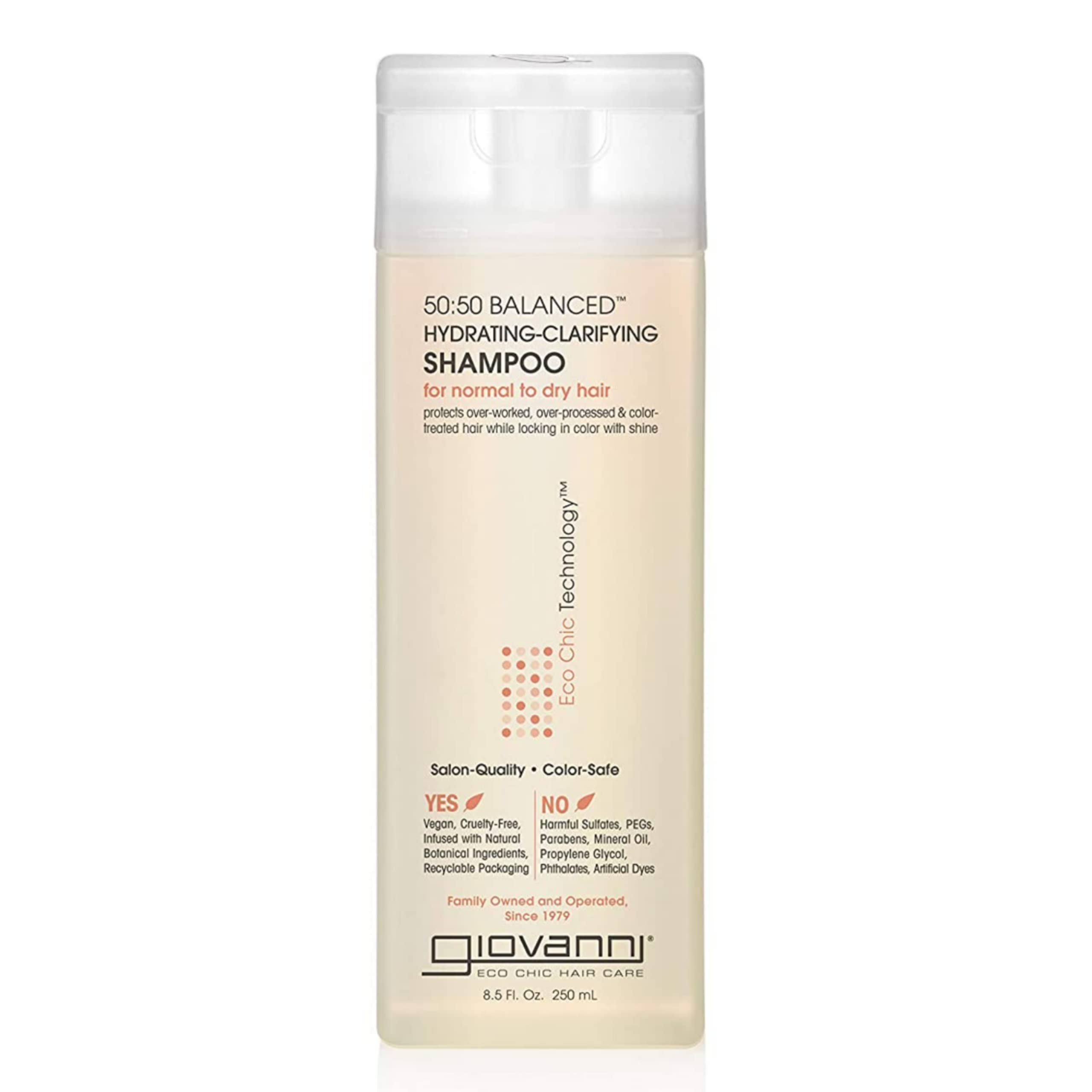 GIOVANNI Eco Chic 50:50 botella, champú suave para cabello normal a seco