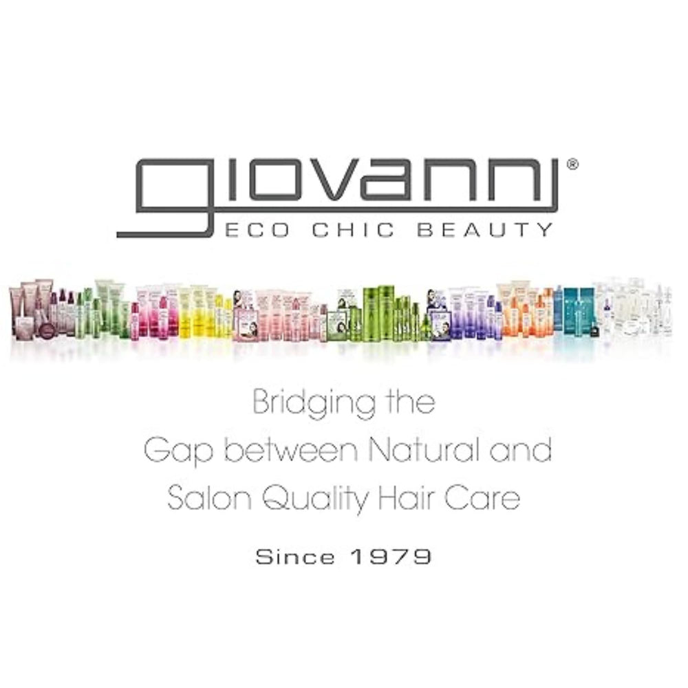Giovanni Eco Chic Frizz Be Gone color-safe label unde color-safe formula.