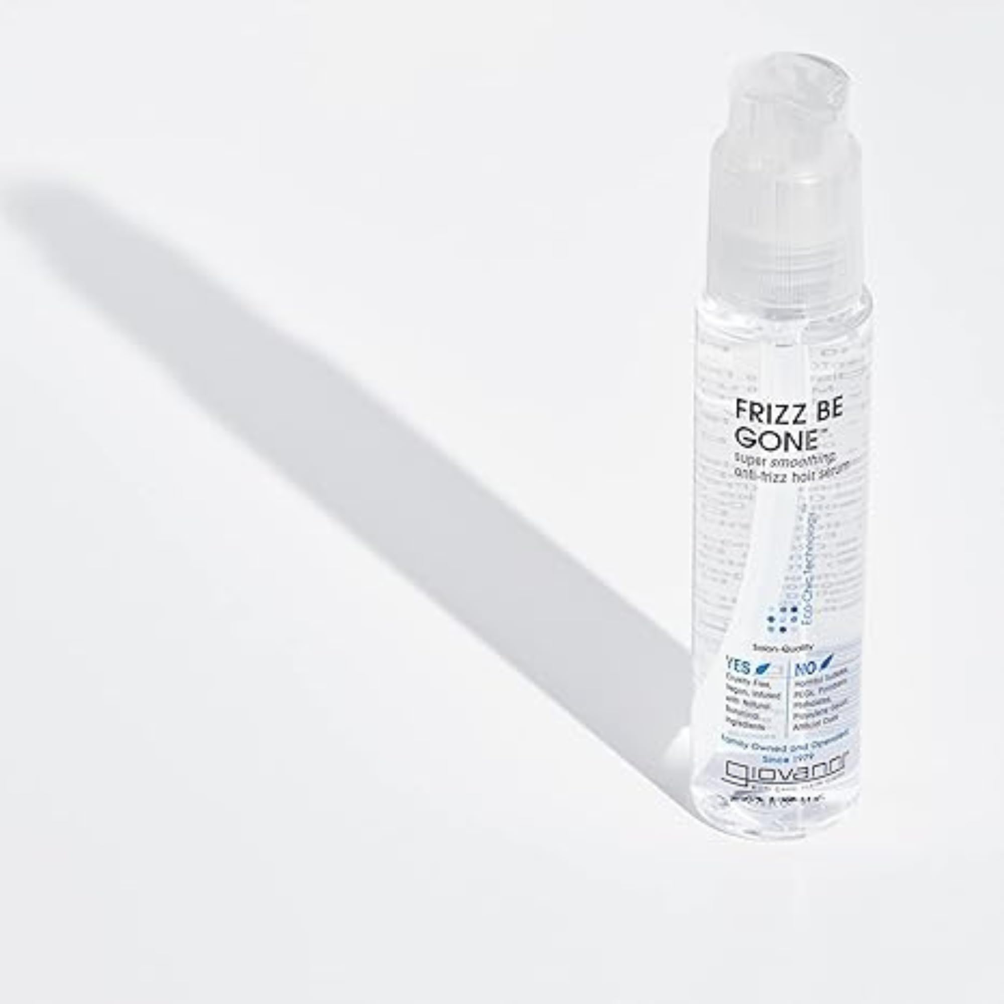 Giovanni Eco Chic Frizz Be Gone ingredients highlighting botanicals.