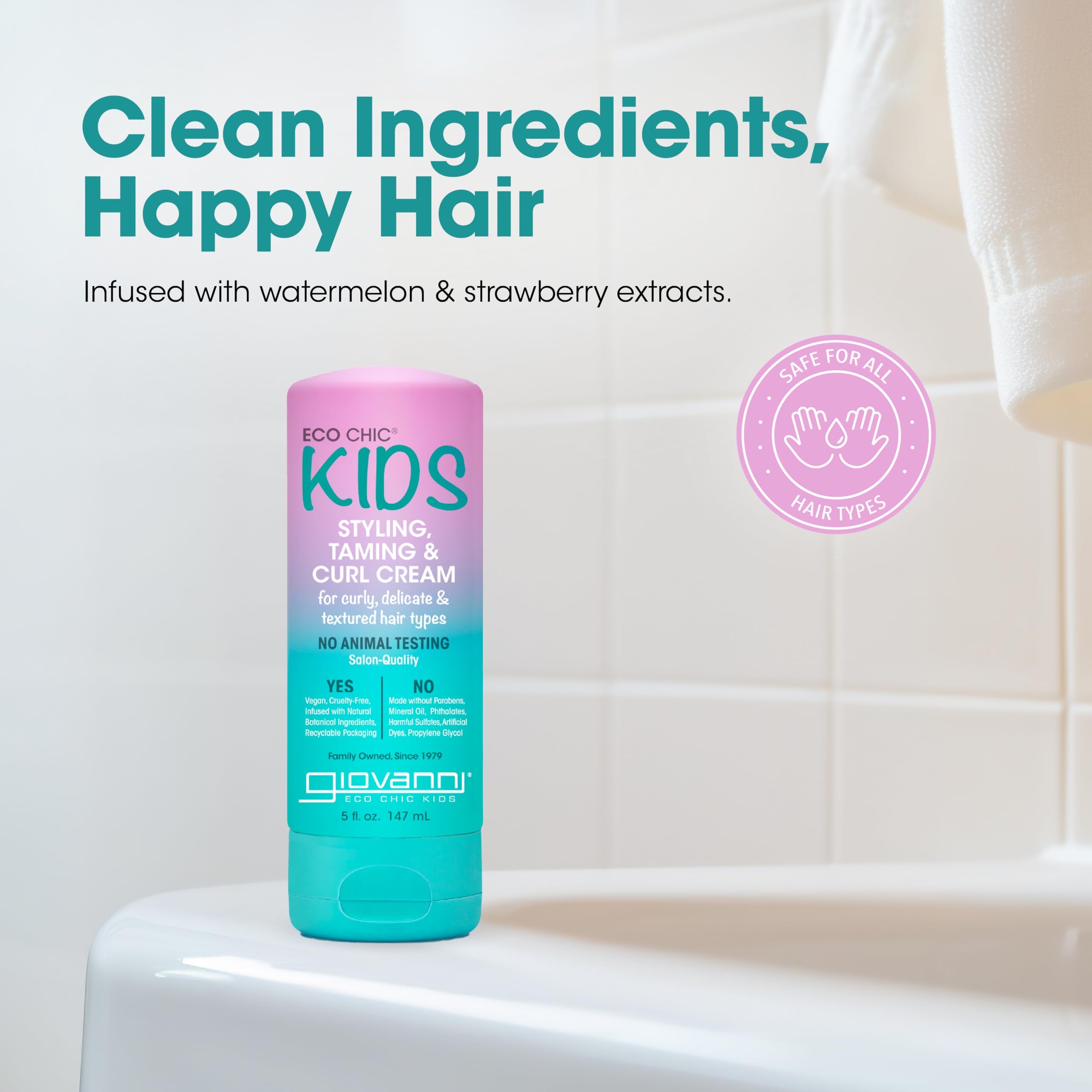 GIOVANNI Eco Chic para Niños: envase reciclable y libre de crueldad.