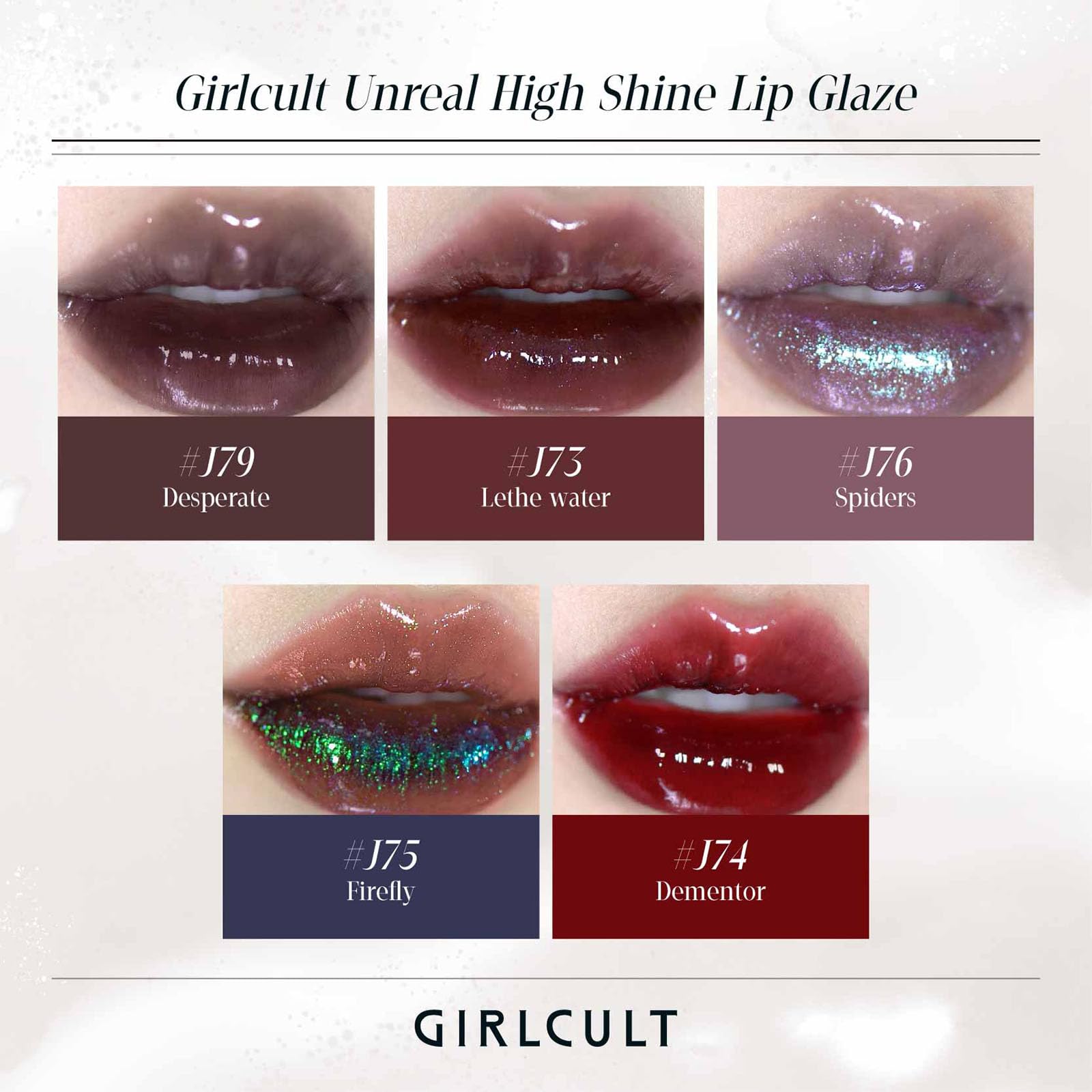 GIRLCULT Brillo labial resistente, acabado brillante que perdura.