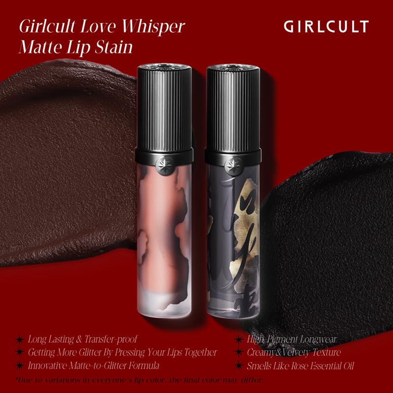 GIRLCULT Matte Lip Stain aplicación precisa con aplicador para un borde definido.