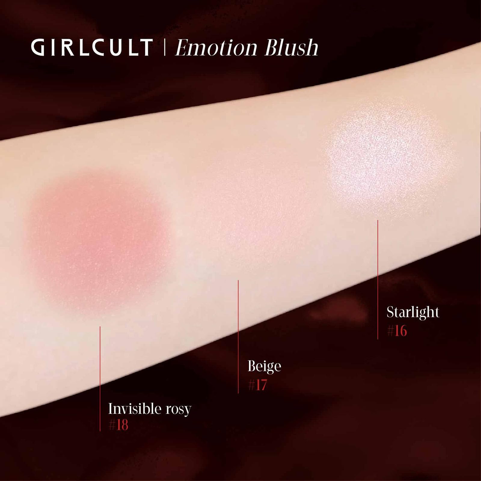 GIRLCULT Rubor en tono natural para un estilo sutil o intenso.