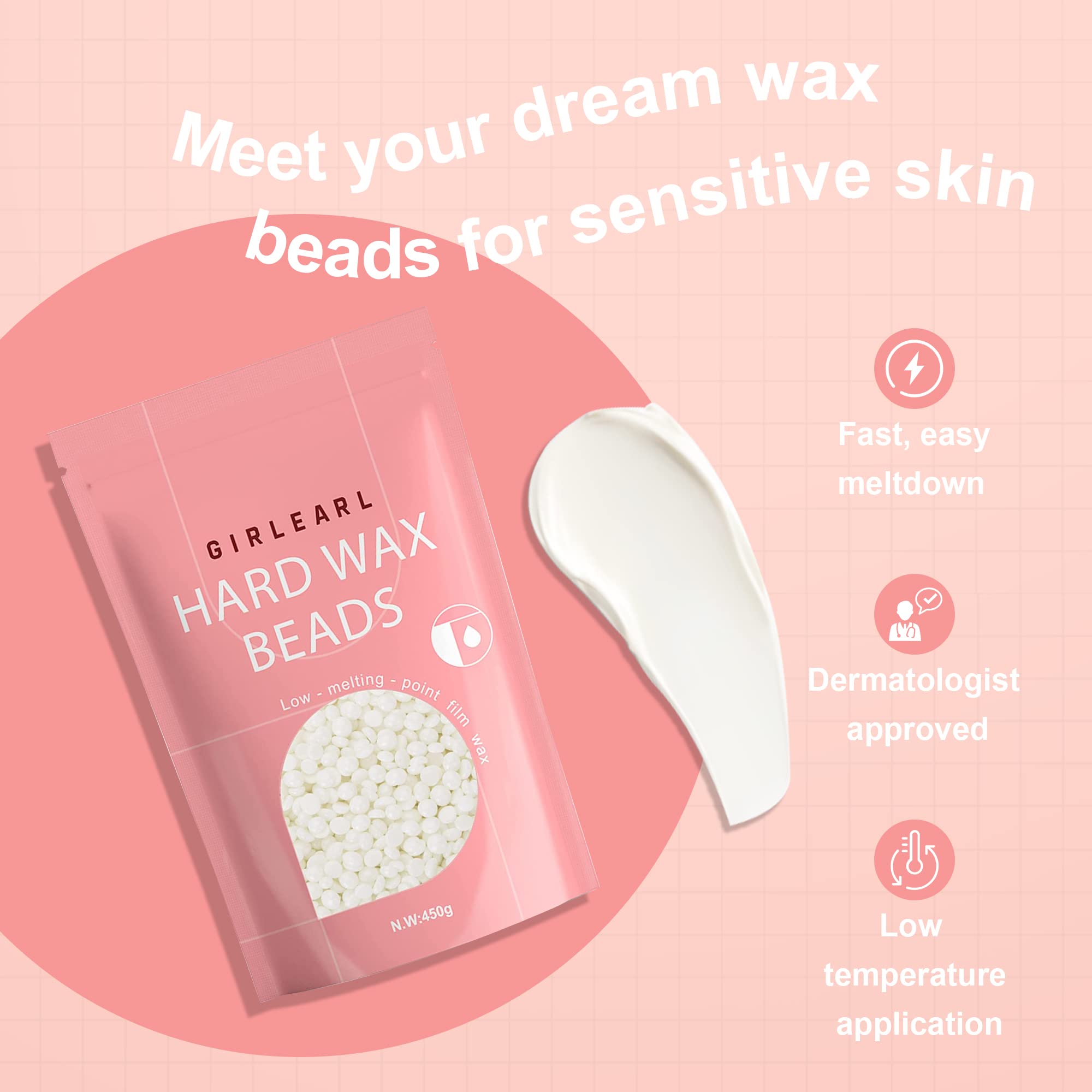 GIRLEARLE Brazilian wax beads deliver smooth, consistent results